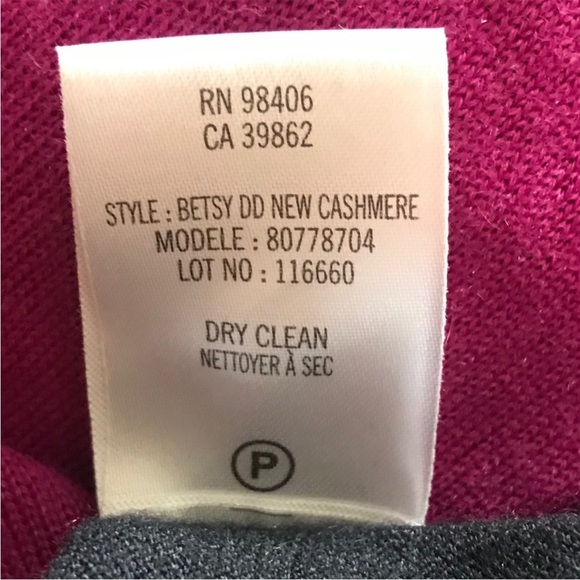 Theory Betsy Ombre Pink 100% Cashmere V-neck Sweater M - Picture 6 of 6